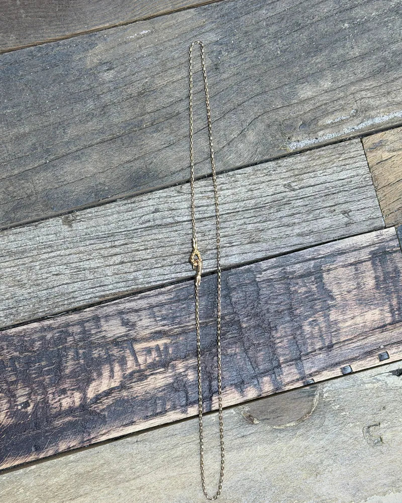 LO 2mm mini silk chain 18K RG