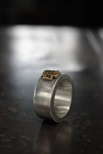 FCR-38 11mm 平打 ring w K18 luck cross