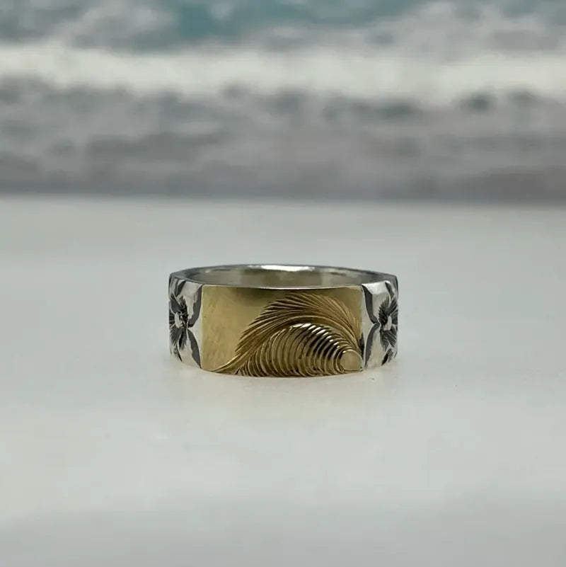 鳴島翔 K14 Engraved Pinky Ring (Nalu)