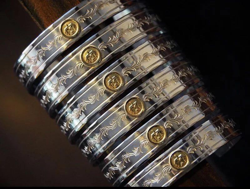 K18 Guardian Eagle & Arabesque Bangle