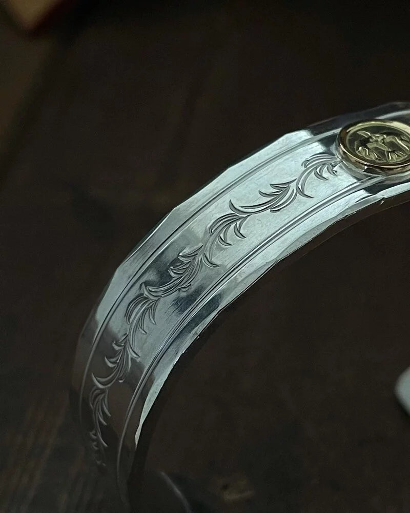 K18 Guardian Eagle & Arabesque Bangle