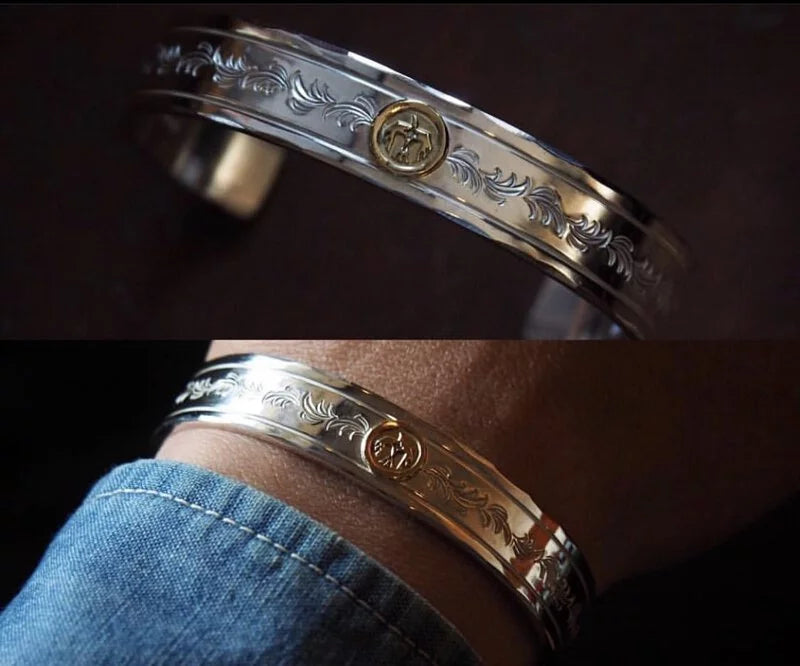 K18 Guardian Eagle & Arabesque Bangle