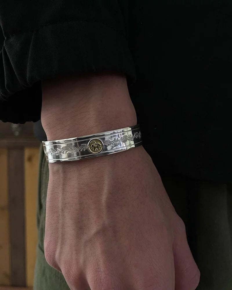 K18 Guardian Eagle & Arabesque Bangle