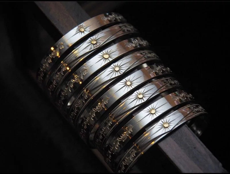 K18 Sun Arabesque Bangle without square