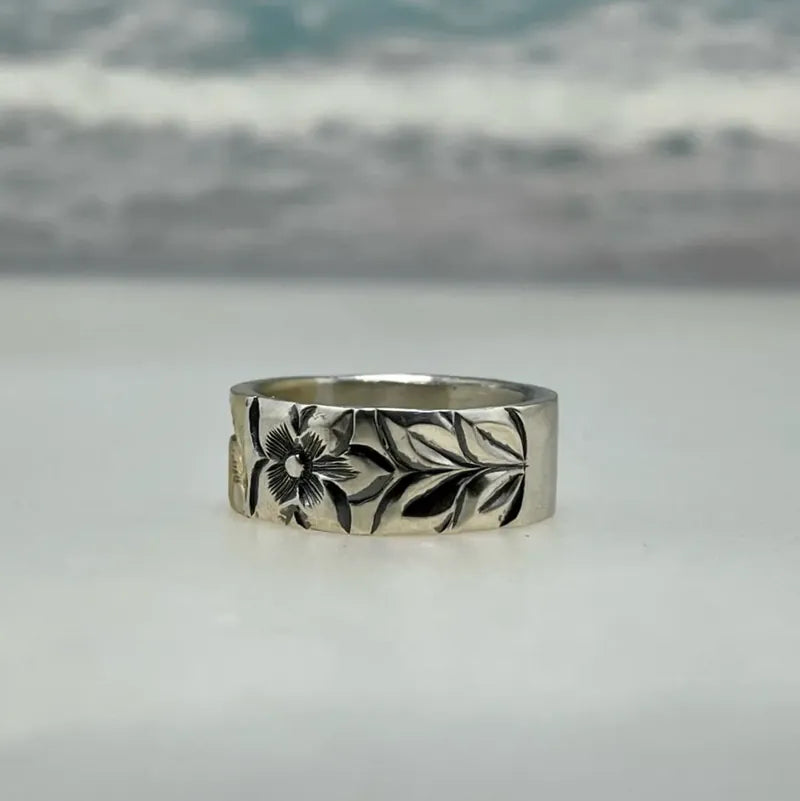 鳴島翔 K14 Engraved Pinky Ring (Nalu)