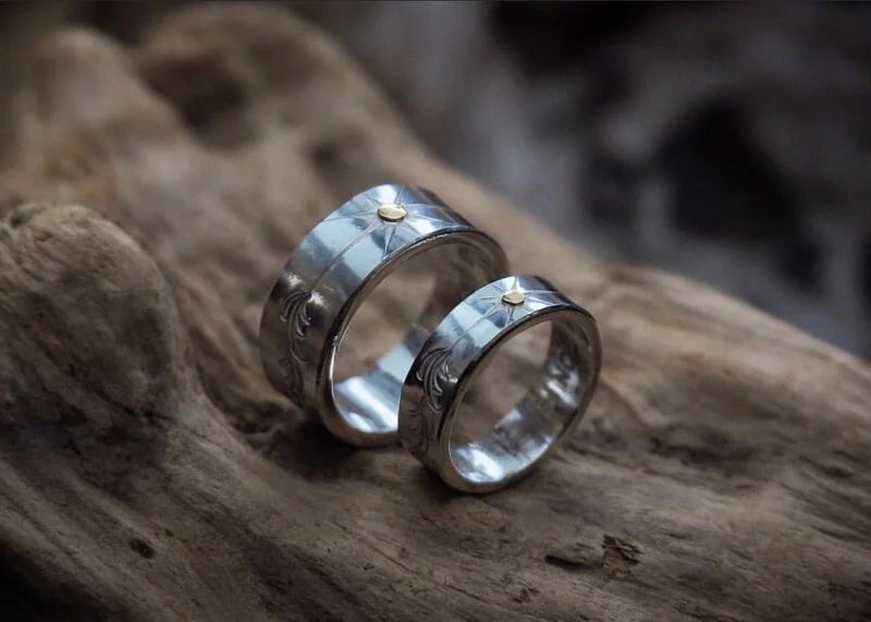 5mm K18 Sun/ arabesque ring