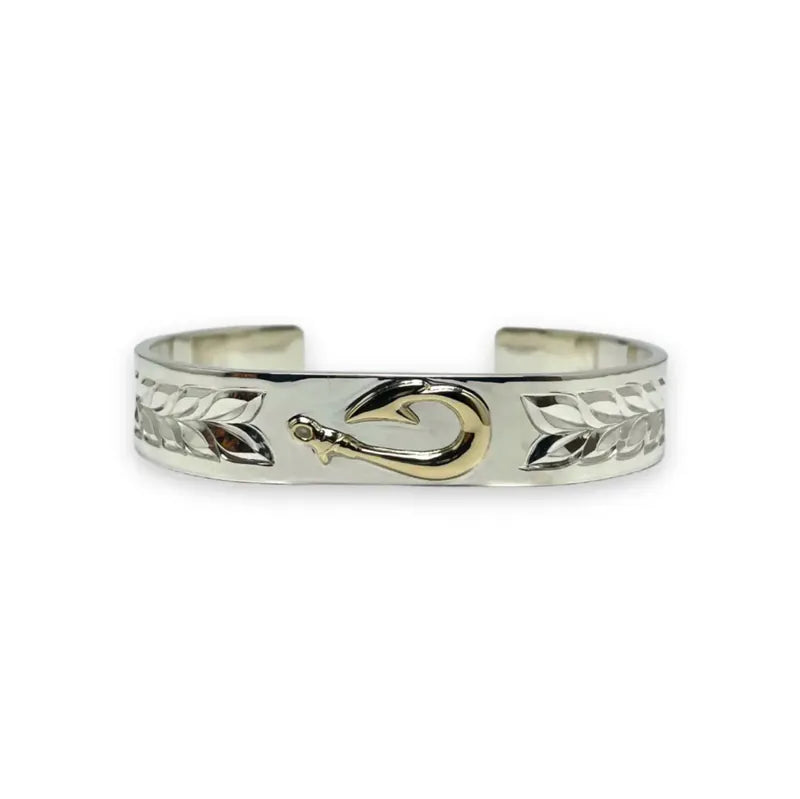 K18 motif 12mm Makau Bangle (Lino Finis)