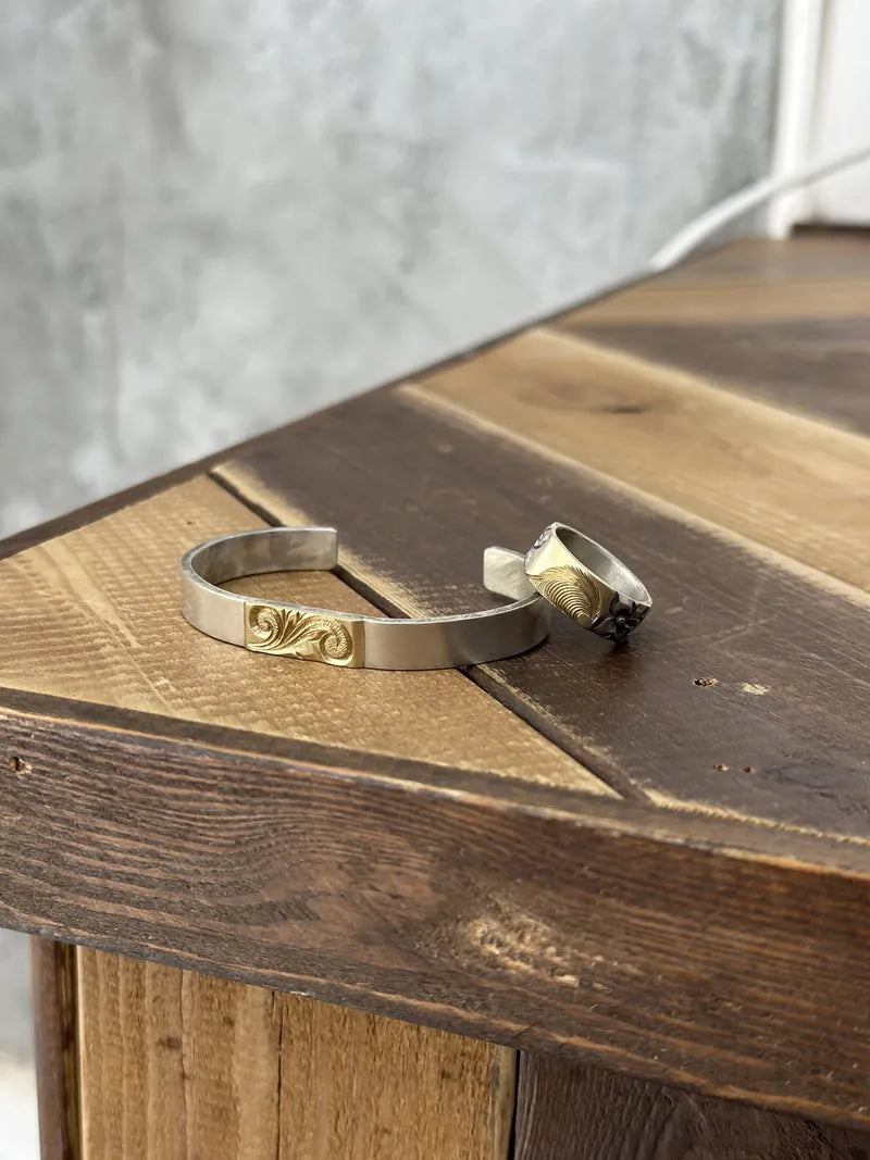 鳴島翔 K14 Engraved Pinky Ring (Nalu)