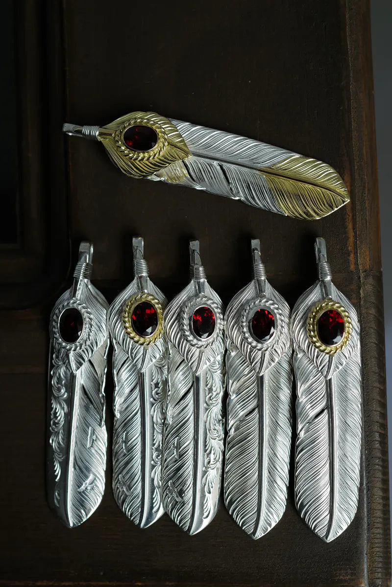 Flight Feather Garnet Feather L