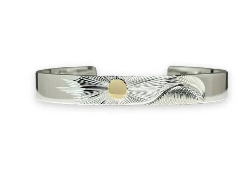 海Bangle (8mm, K18 Gold Sun)