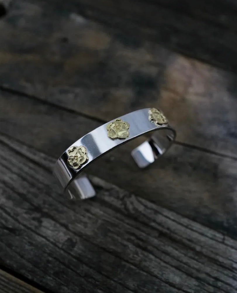 ハイビスカス金花ブレスレット 12mm × 3本
