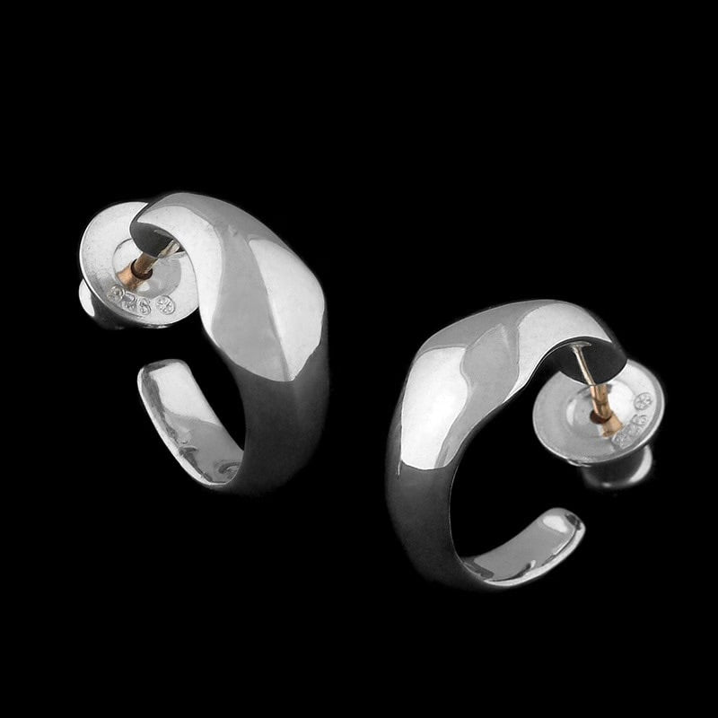 Silk hoop earrings