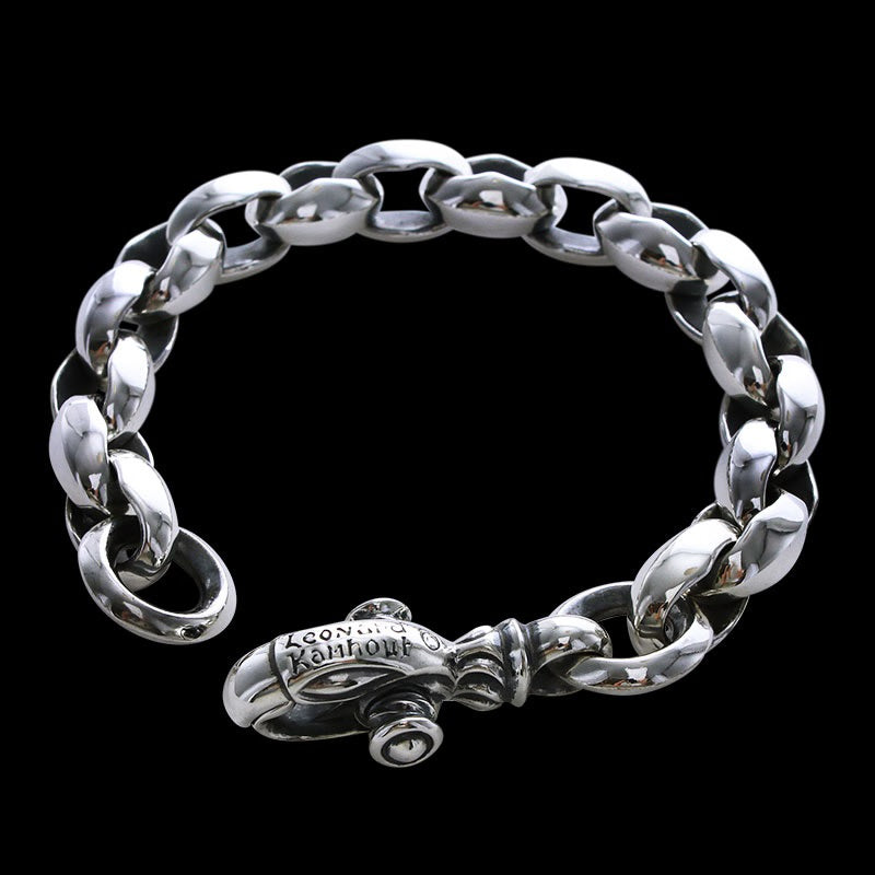 Silk Link (M) Bracelet (Plain Circle) (Engraving Leonard Kamhout)
