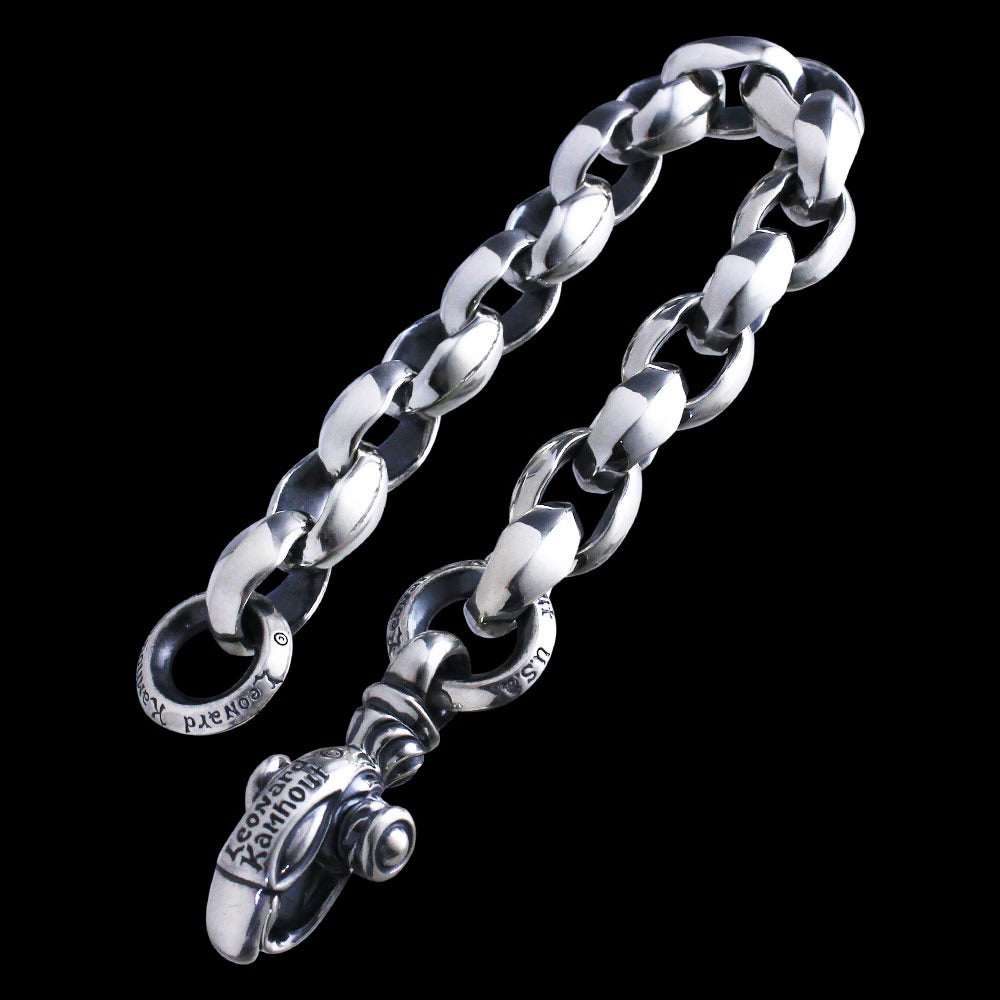 Silk Link (M) Bracelet (ID Circle) (Leonard Kamhout Engraved)