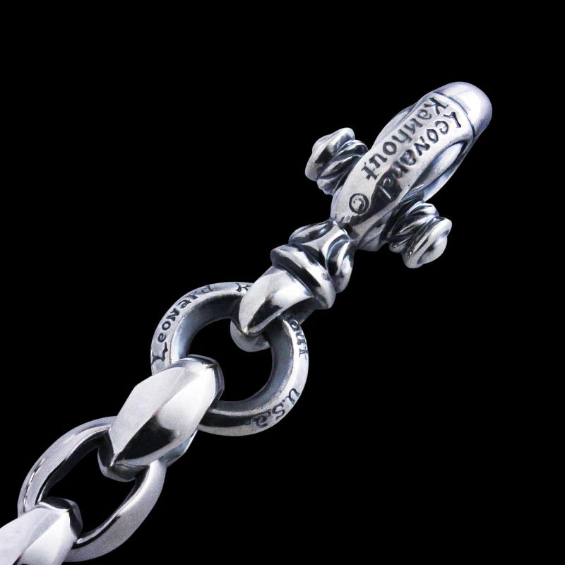 Silk Link (M) Bracelet (ID Circle) (Leonard Kamhout Engraved)