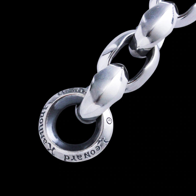 Silk Link (M) Bracelet (ID Circle) (Leonard Kamhout Engraved)