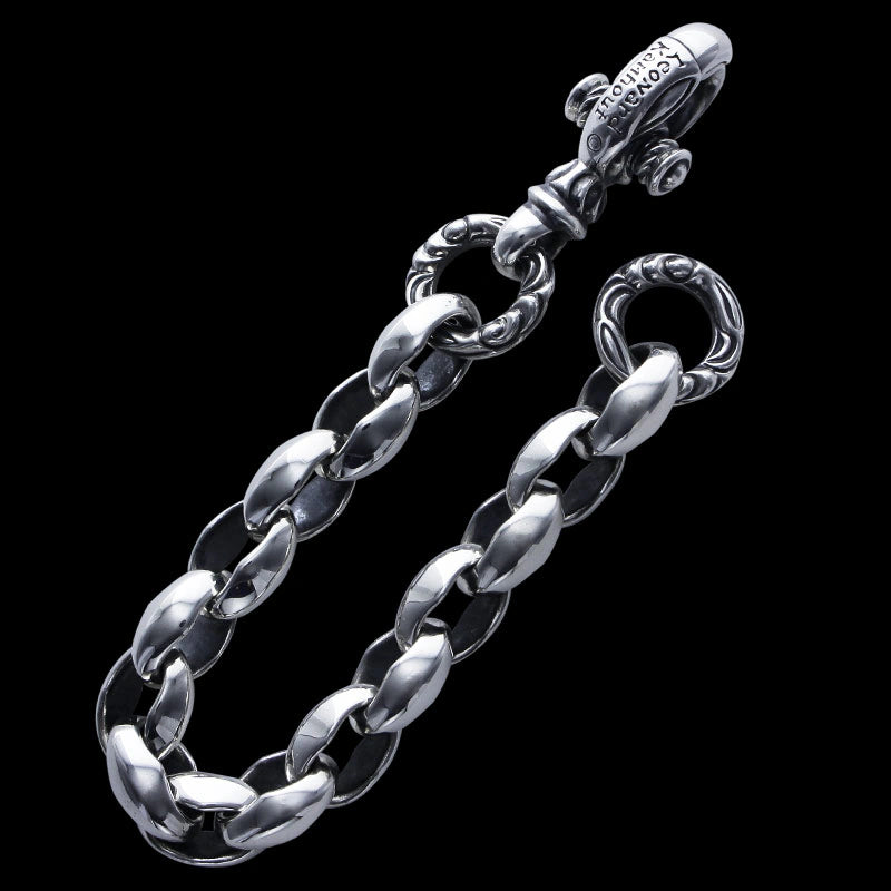 Silk Link (M) Bracelet (Crane Circle) (Leonard Kamhout Engraving)