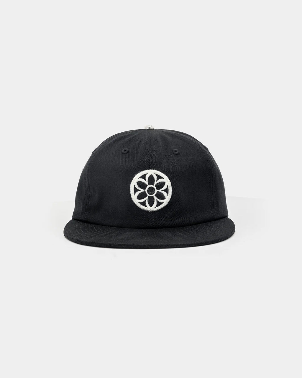 Classic Cotton Ball Cap - Rosette - Black