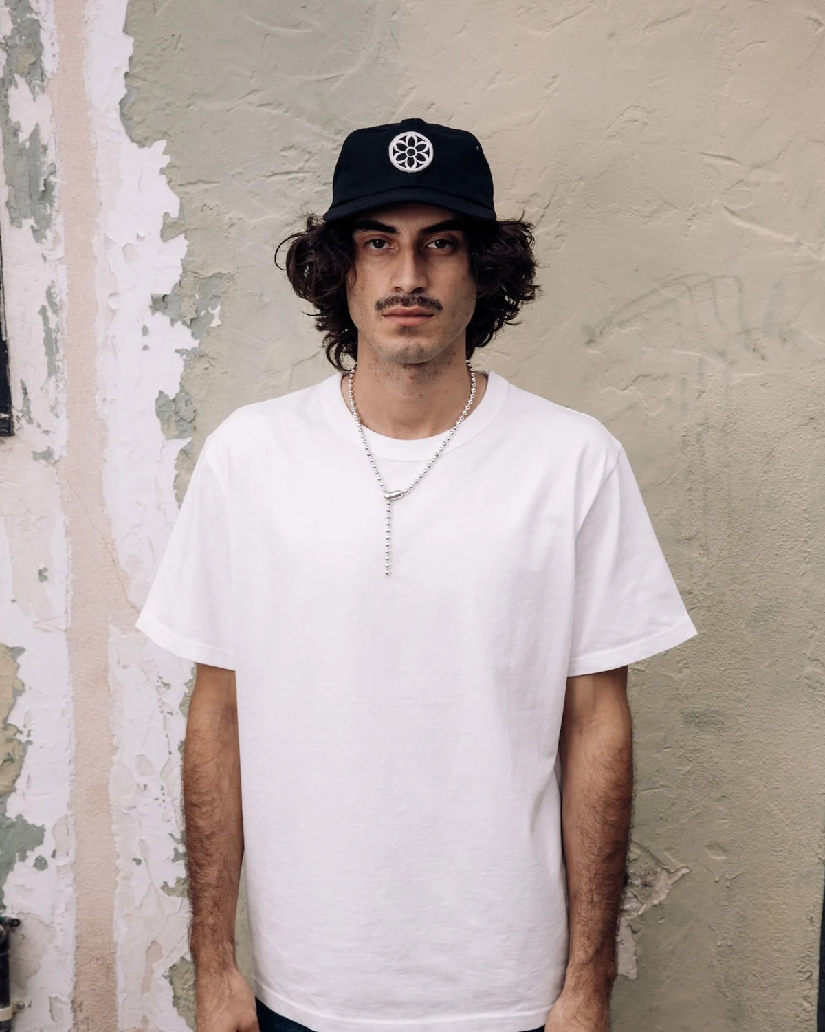 Classic Cotton Ball Cap - Rosette - Black