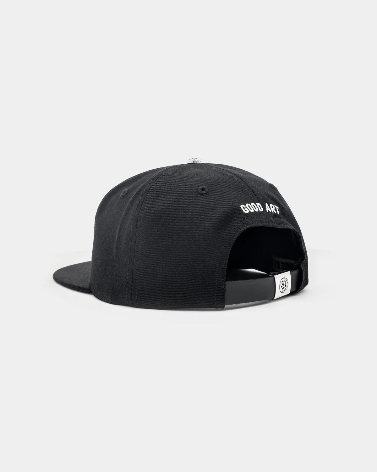 Classic Cotton Ball Cap - Rosette - Black