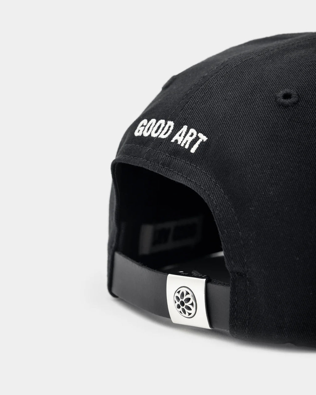 Classic Cotton Ball Cap - Rosette - Black