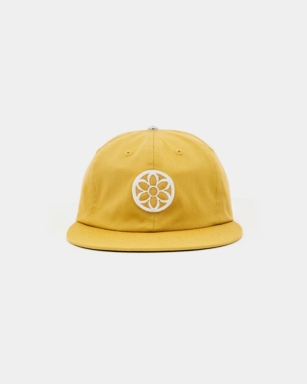 Classic Cotton Ball Cap - Rosette - Mustard