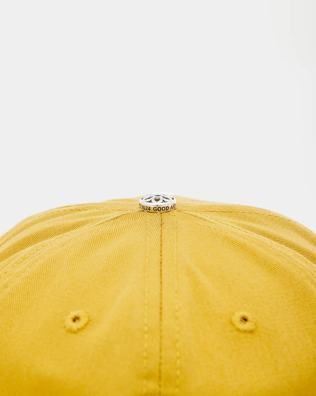 Classic Cotton Ball Cap - Rosette - Mustard