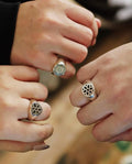 Signet Ring - Heart Rosette