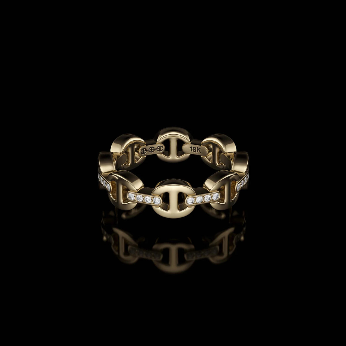 HB002D Dame Tri-Link With Diamond Bridges