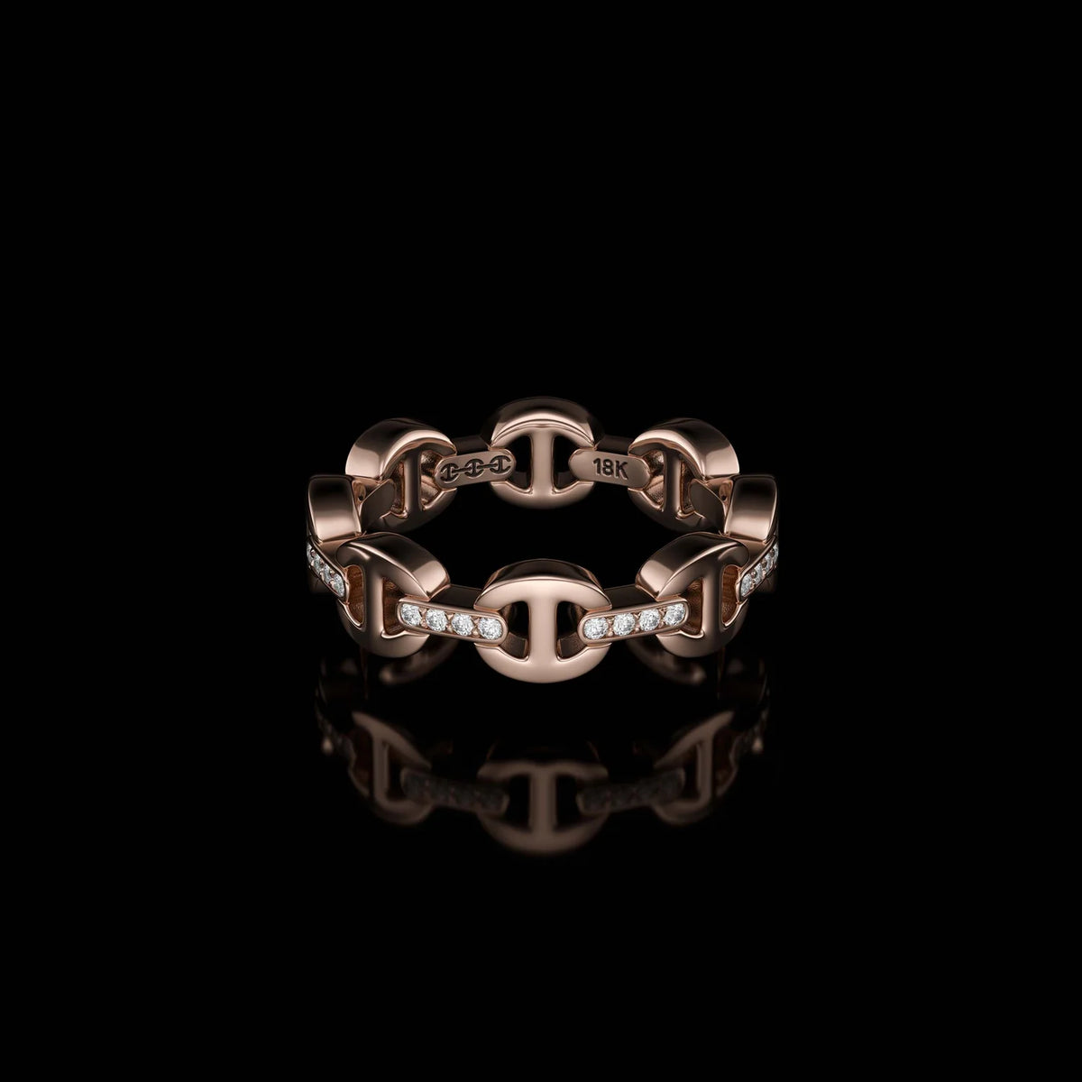 HB002D Dame Tri-Link With Diamond Bridges