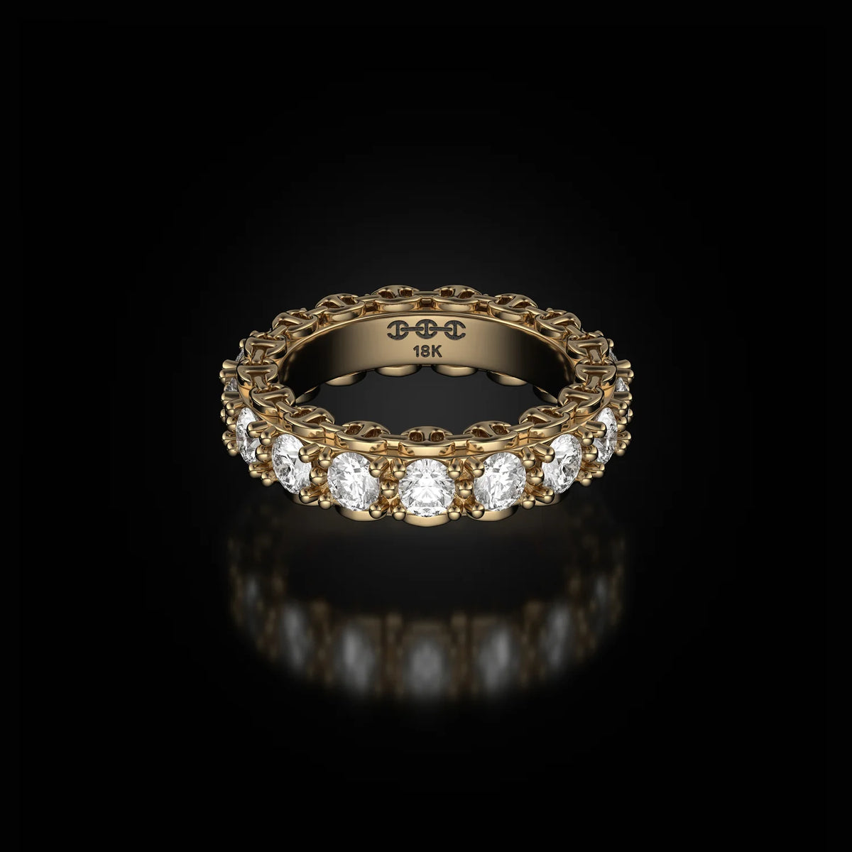 HB206 3MM INFINITE I RING | PRONG SETTING