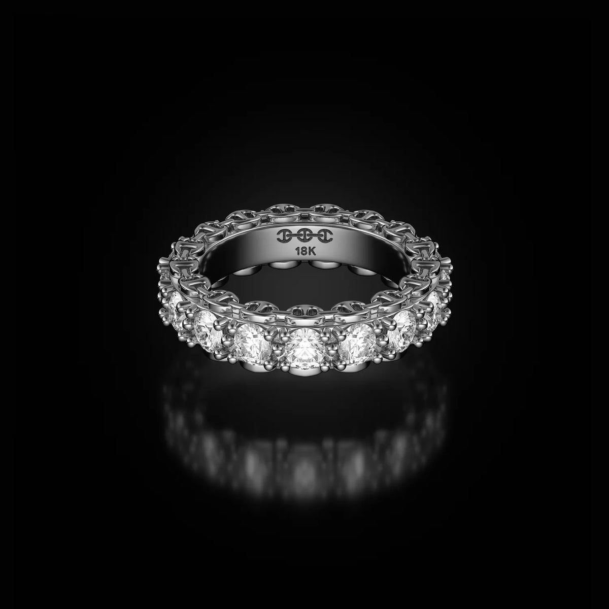 HB206 3MM INFINITE I RING | PRONG SETTING