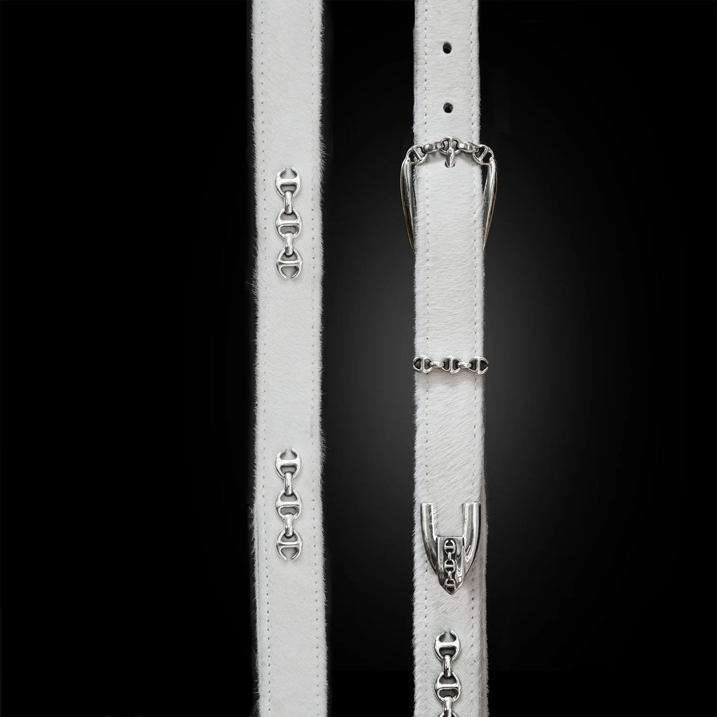 HSB WHITE FUR WESTERN BELT