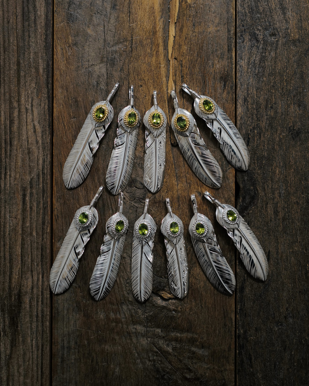 橄欖石大碼羽毛系列Peridot Feather Collection