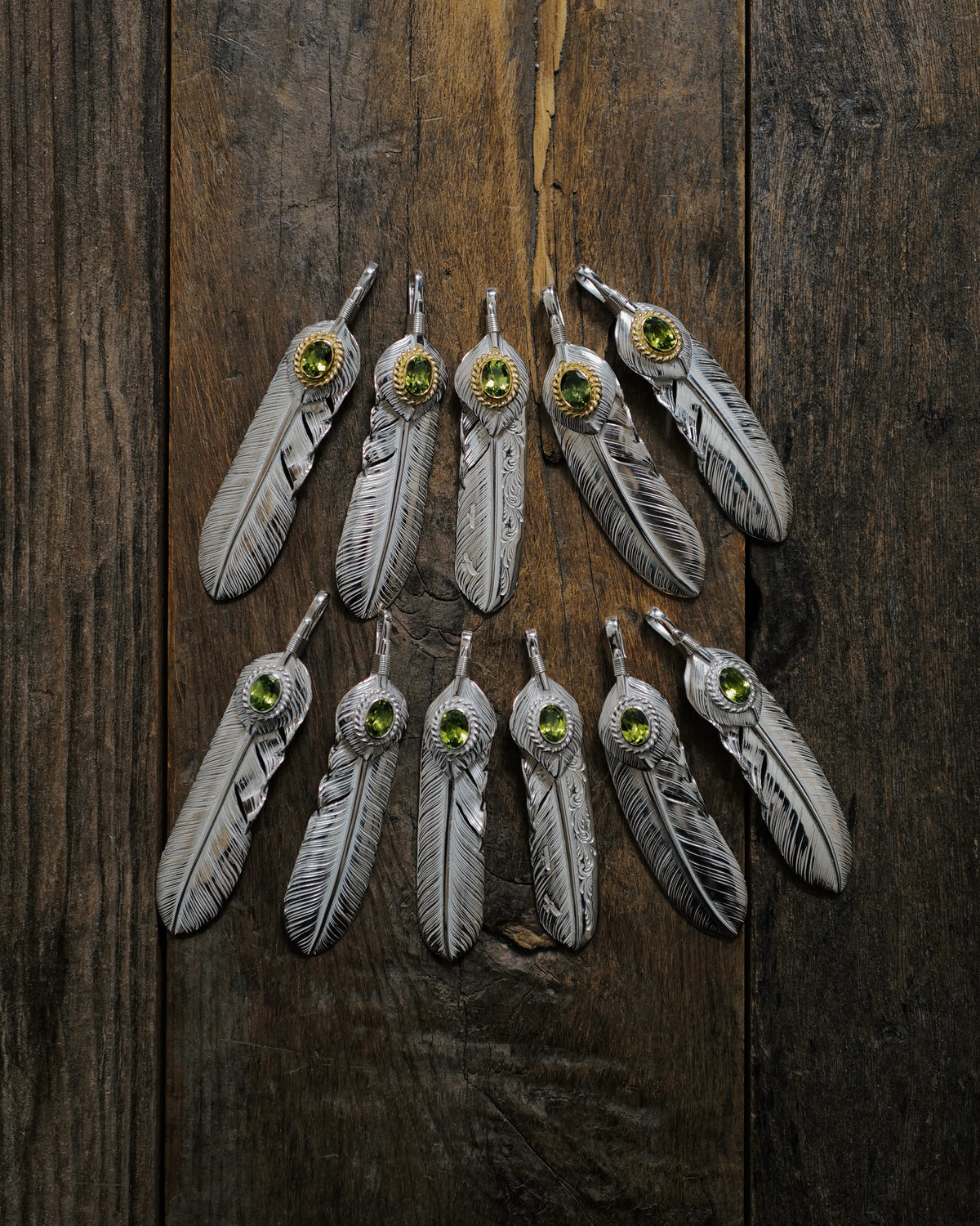 橄欖石大碼羽毛系列Peridot Feather Collection